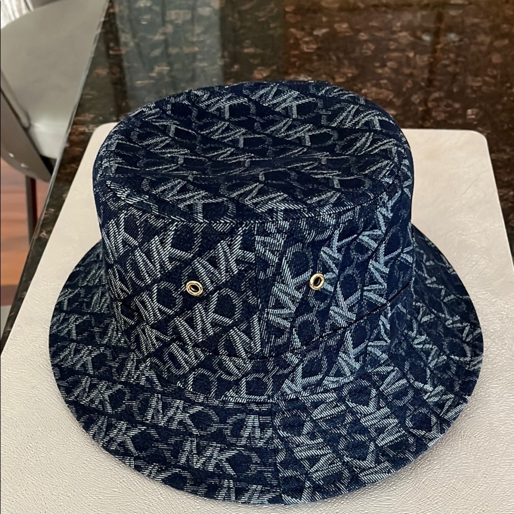 Michael Kors Blue Monogram bucket Hat